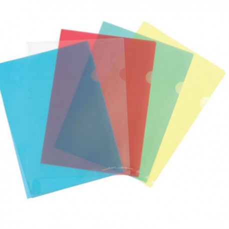 Папка-уголок прозрачная 150мк. ассорти